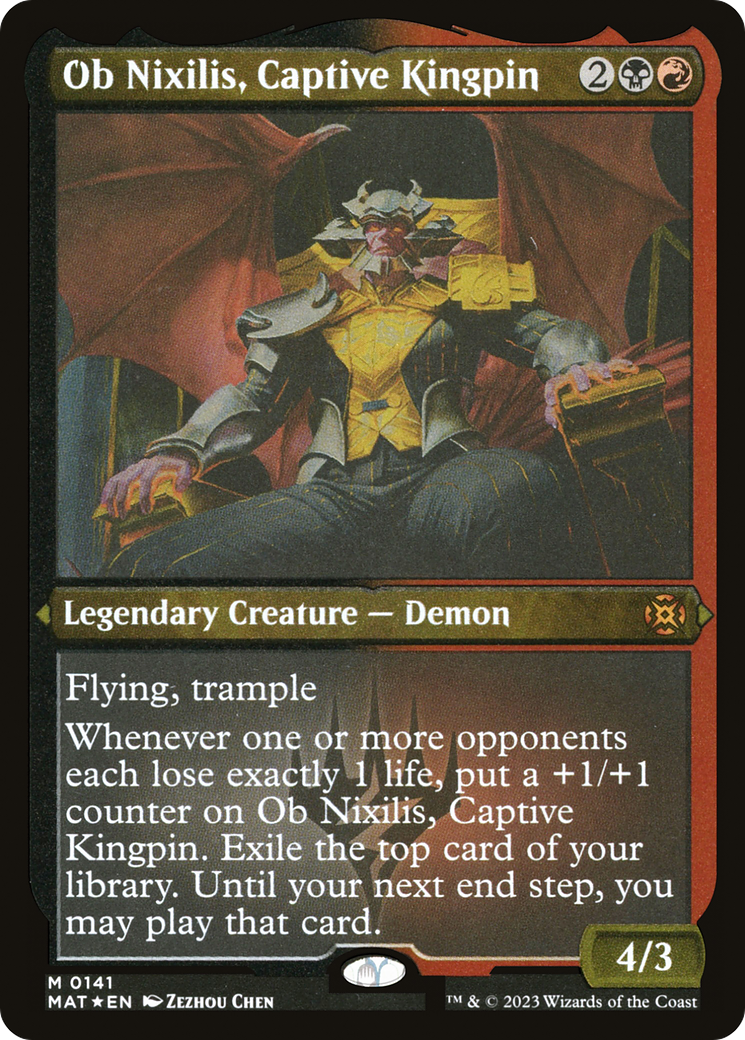 Image of Ob Nixilis, Captive Kingpin (MAT-141) - March of the Machine: The Aftermath Etched Foil