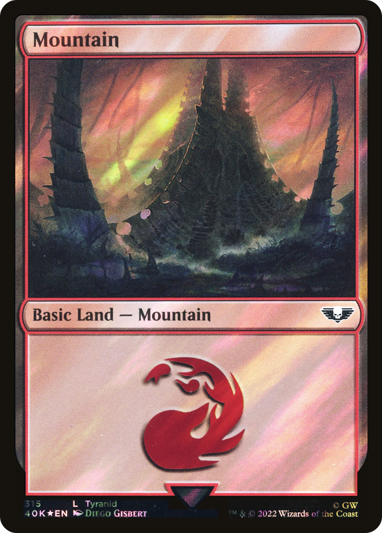 Image of Mountain (315) (Surge Foil) (40K-315) - Warhammer 40,000 Commander Foil