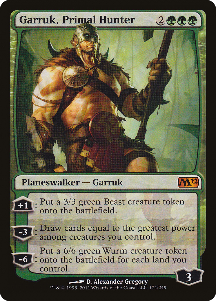 Image of Garruk, Primal Hunter (M12-174) - Magic 2012 Foil