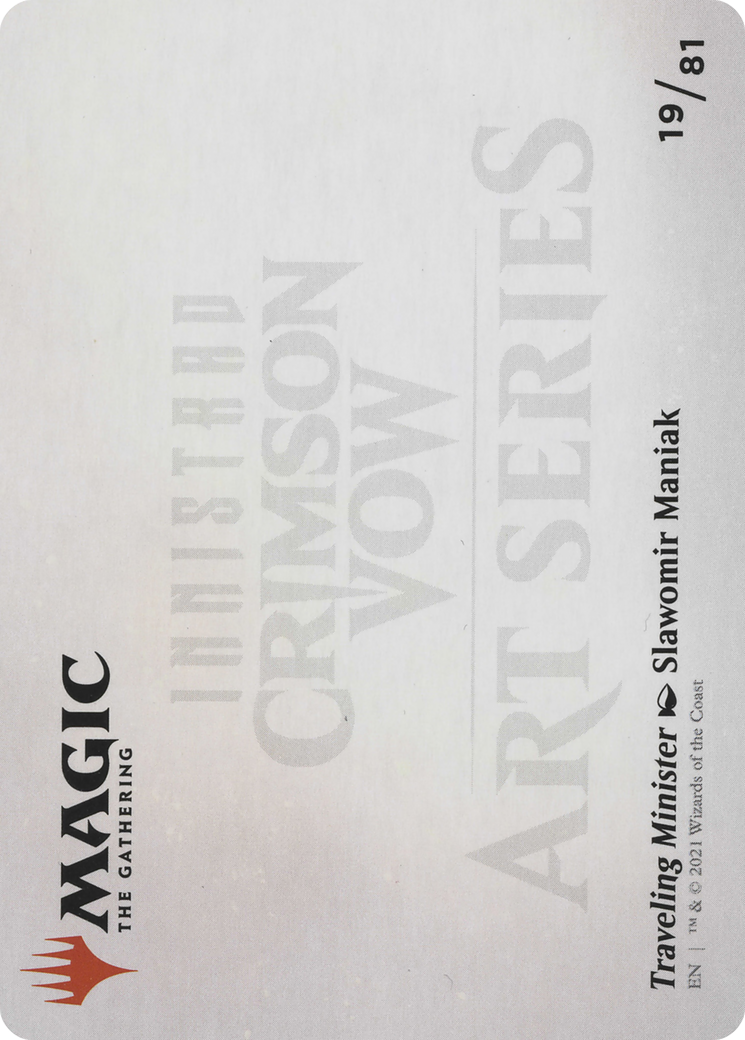 Image of Traveling Minister // Traveling Minister (AVOW-019) - Crimson Vow Art Series (Borderless) Foil