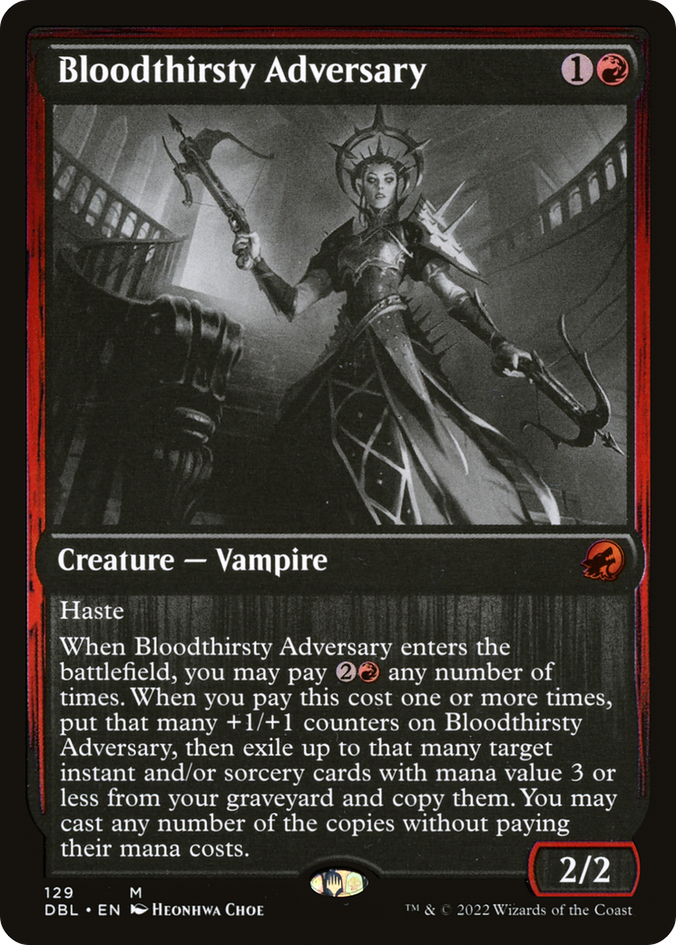 Image of Bloodthirsty Adversary (DBL-129) - Innistrad: Double Feature