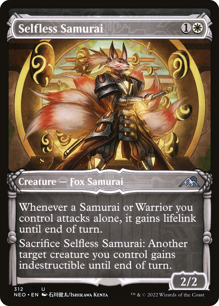 Image of Selfless Samurai (Showcase) (NEO-312) - Kamigawa: Neon Dynasty: (Showcase)