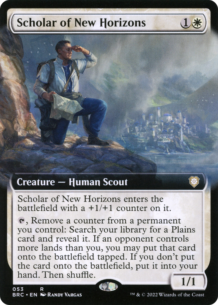 Image of Scholar of New Horizons (Extended Art) (BRC-053) - The Brothers' War Commander: (Extended Art)