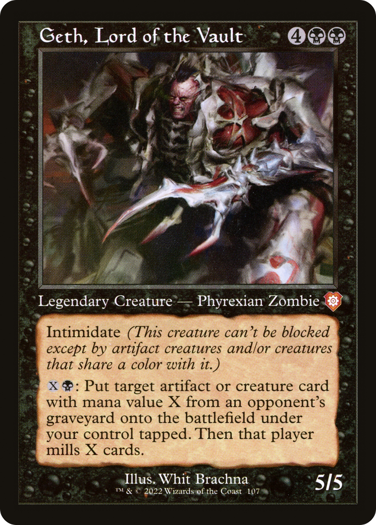 Image of Geth, Lord of the Vault (Retro Frame) (BRC-107) - The Brothers' War Commander
