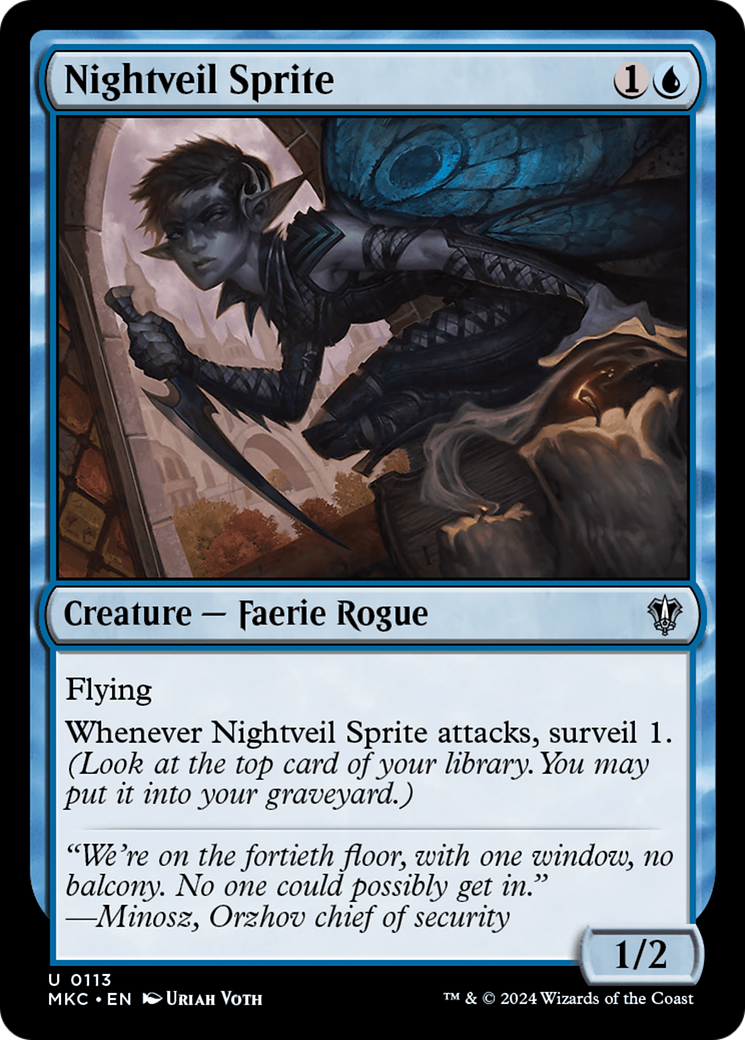 Image of Nightveil Sprite (MKC-113) - Murders at Karlov Manor Commander