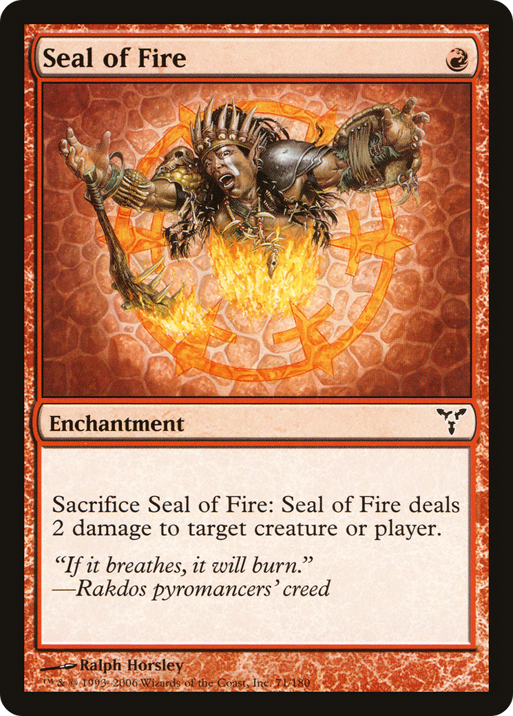 Image of Seal of Fire (DIS-071) - Dissension Foil