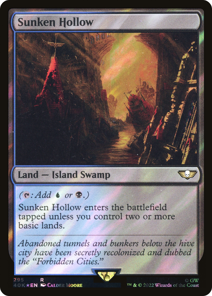 Image of Sunken Hollow (Surge Foil) (40K-295) - Warhammer 40,000 Commander Foil