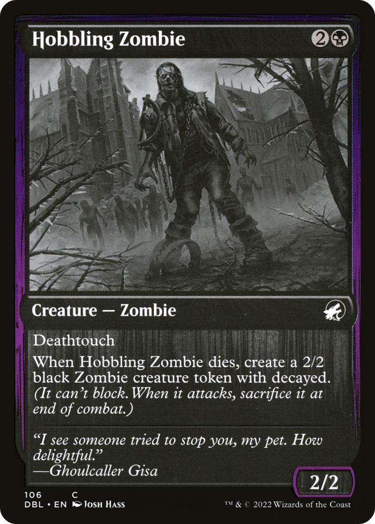 Image of Hobbling Zombie (DBL-106) - Innistrad: Double Feature Foil