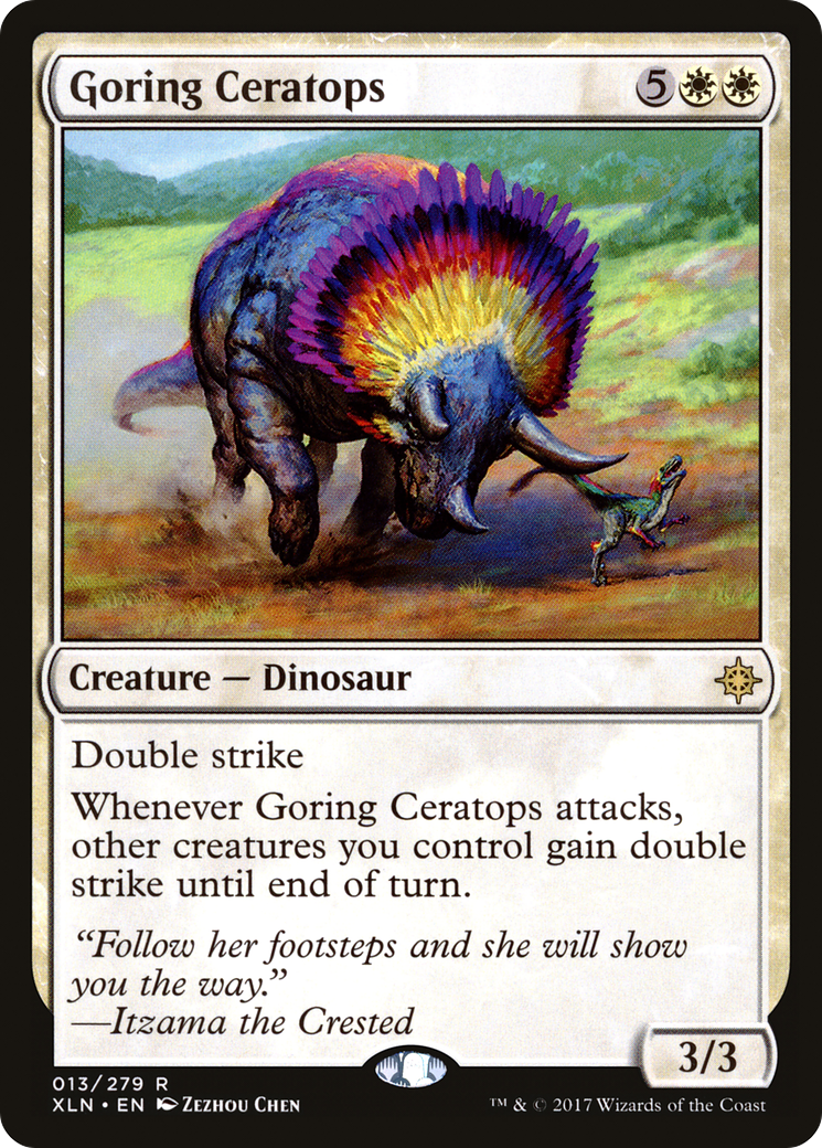 Image of Goring Ceratops (XLN-013) - Ixalan Foil