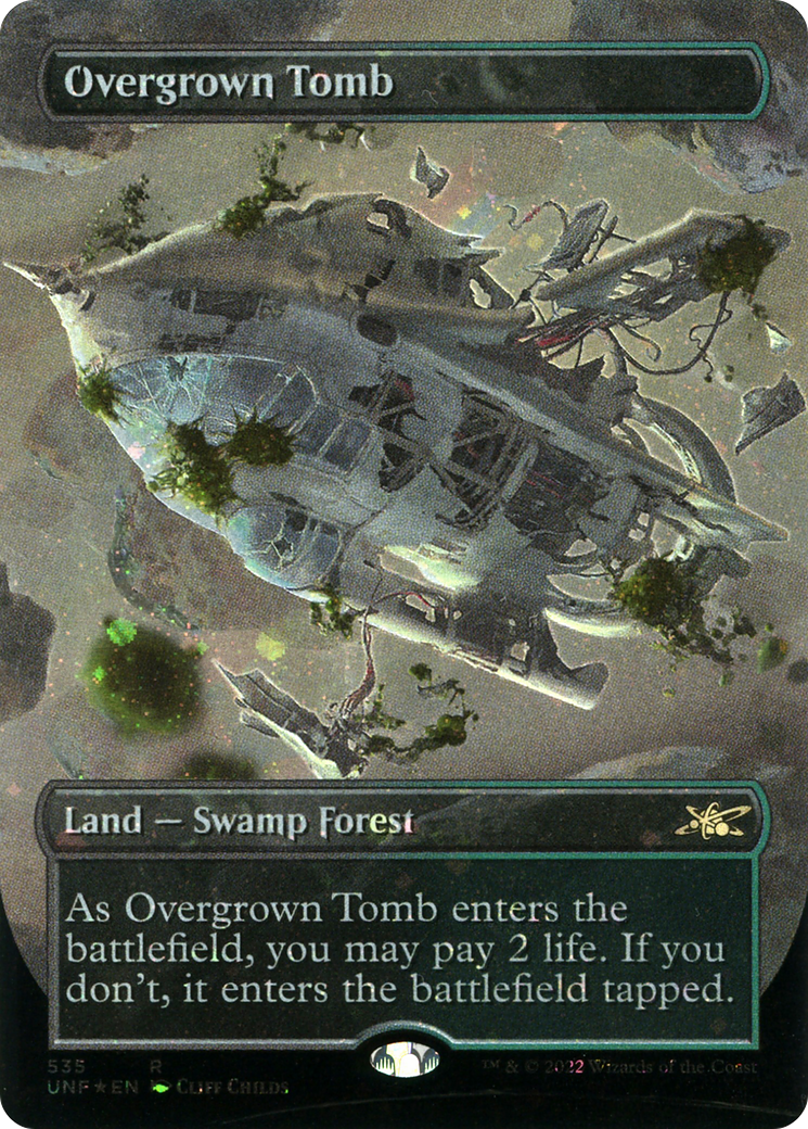 Image of Overgrown Tomb (Borderless) (Galaxy Foil) (UNF-535) - Unfinity (Borderless) Foil