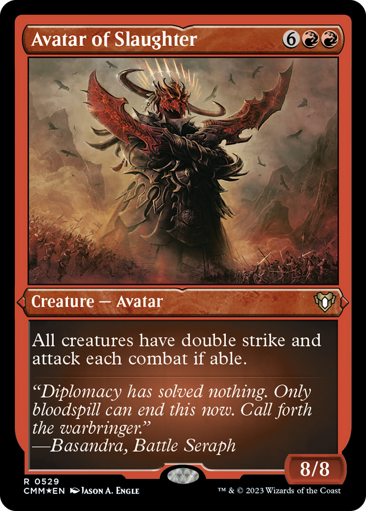 Image of Avatar of Slaughter (CMM-529) - Commander Masters Etched Foil