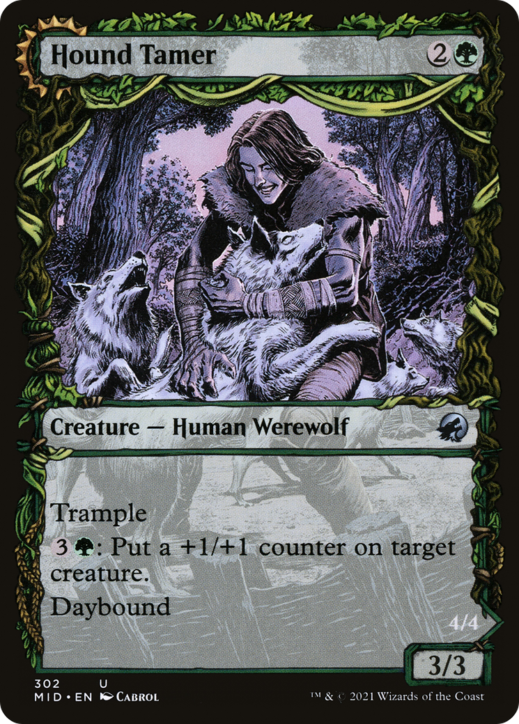 Image of Hound Tamer (Showcase) (MID-302) - Innistrad: Midnight Hunt: (Showcase, Double Faced Transform) Foil