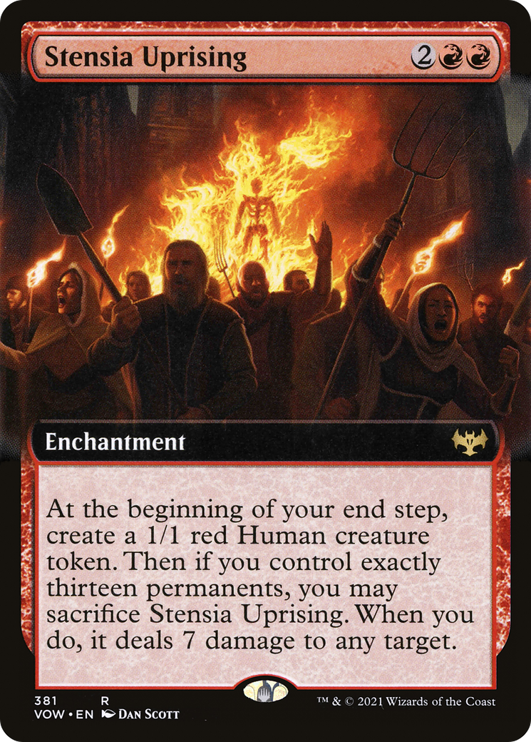 Image of Stensia Uprising (Extended Art) (VOW-381) - Innistrad: Crimson Vow: (Extended Art) Foil