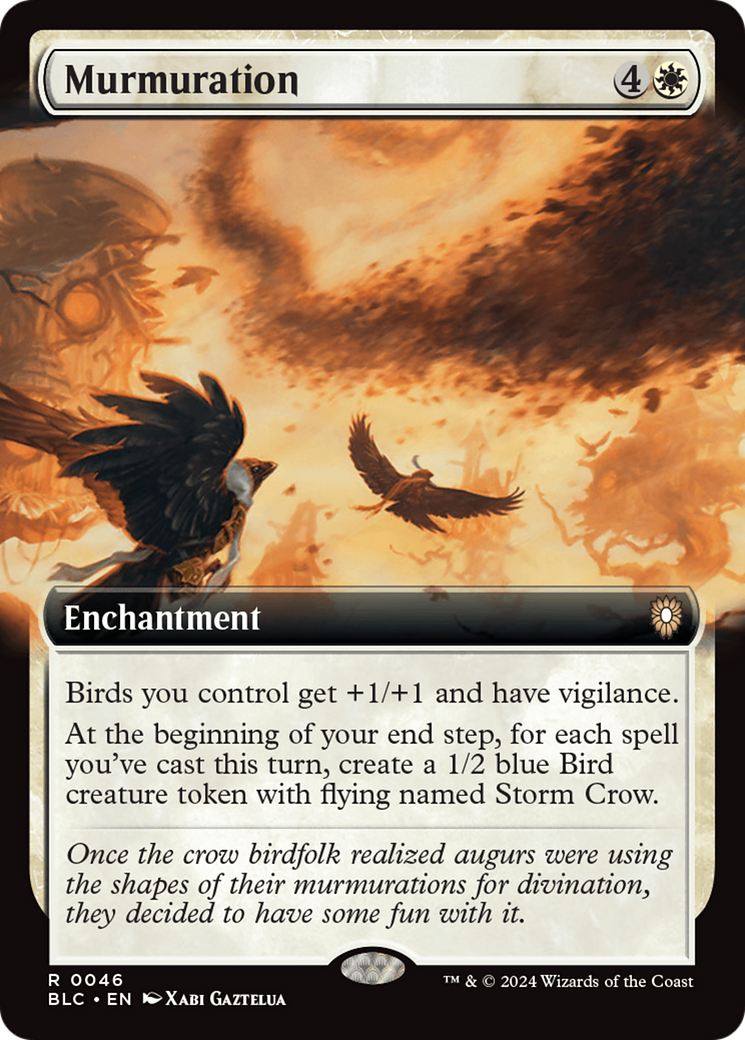 Image of Murmuration (Extended Art) (BLC-046) - Bloomburrow Commander: (Extended Art)