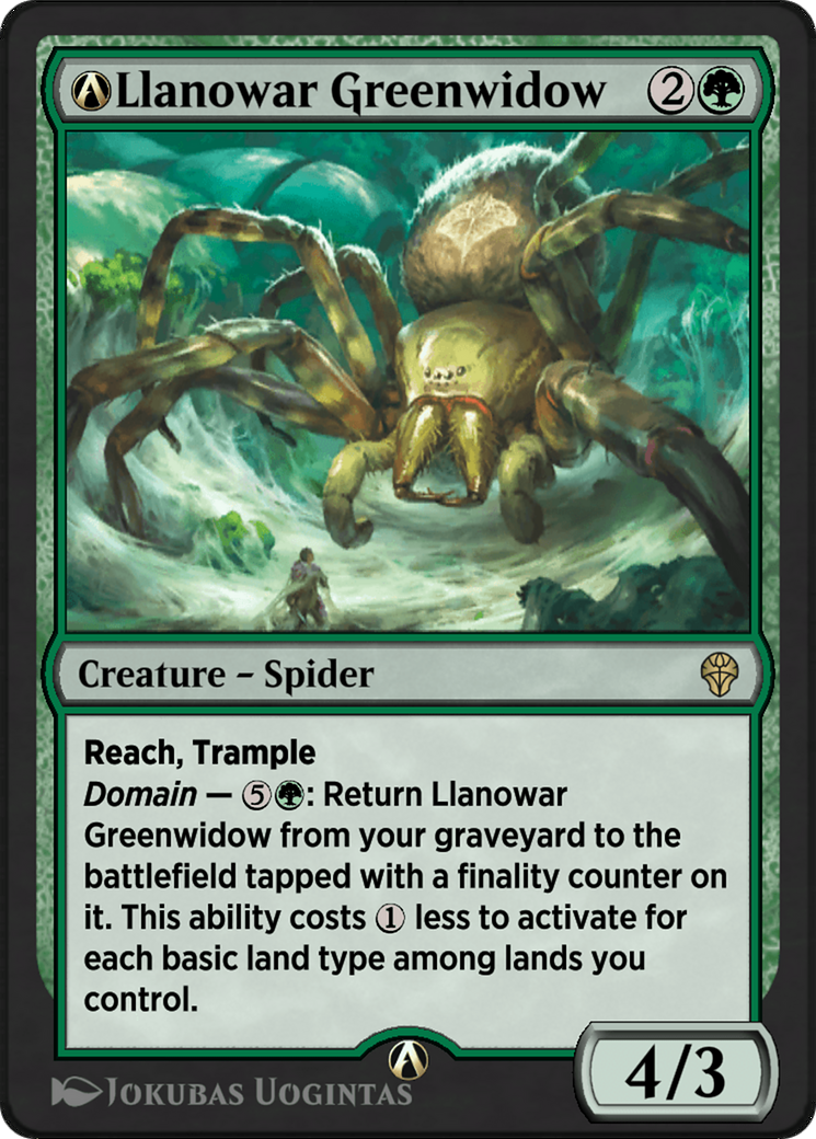 Image of A-Llanowar Greenwidow (DMU-A-169) - Dominaria United