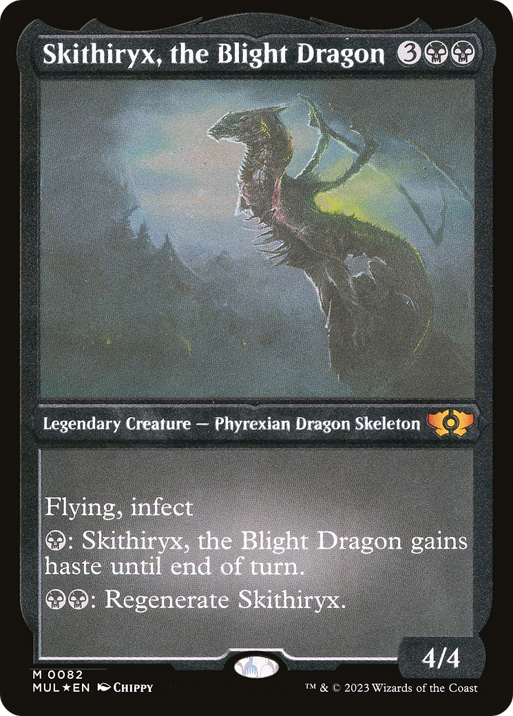 Image of Skithiryx, the Blight Dragon (Foil Etched) (MUL-082) - Multiverse Legends Foil