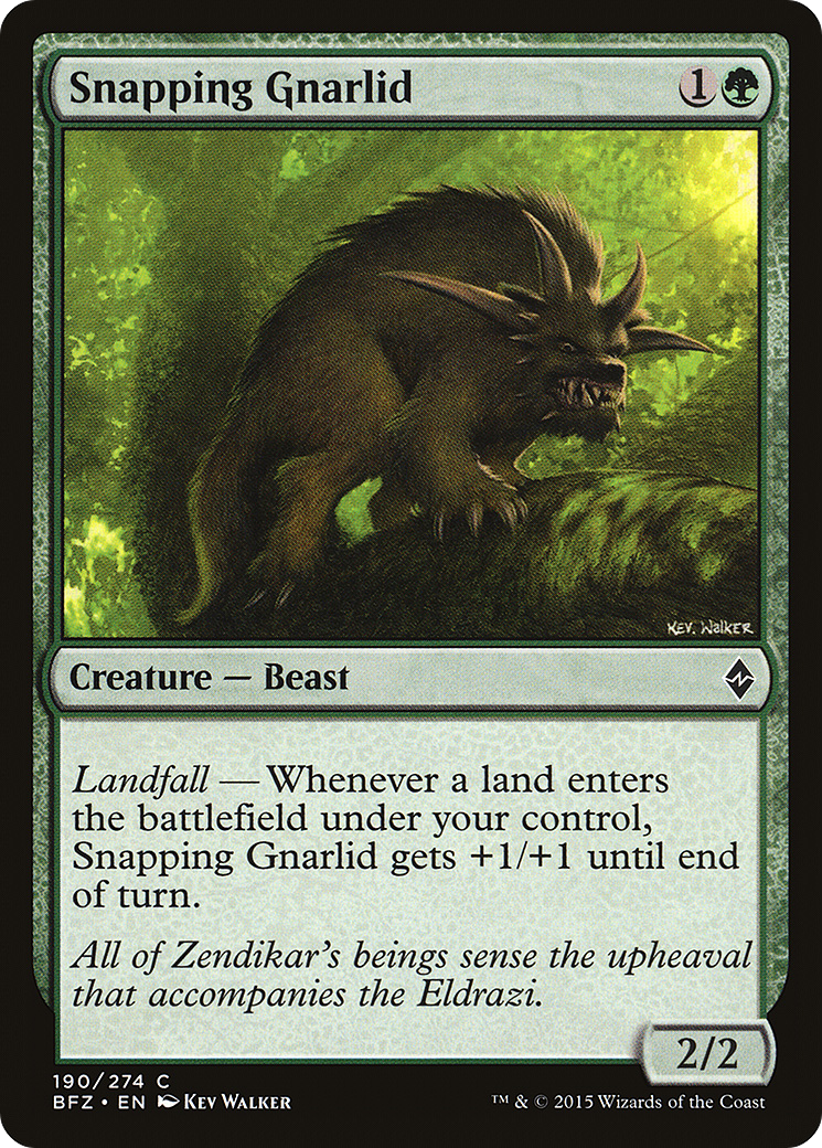 Image of Snapping Gnarlid (BFZ-190) - Battle for Zendikar Foil