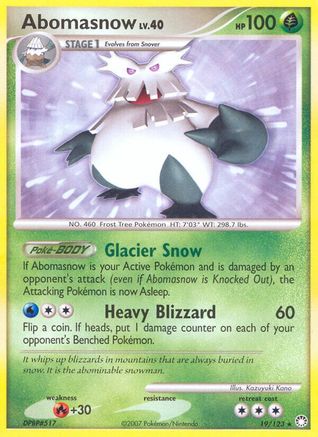 Image of Abomasnow 019  Mysterious Treasures - Rare