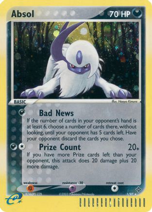 Image of Absol 001  - Reverse Holofoil Dragon - Holo Rare