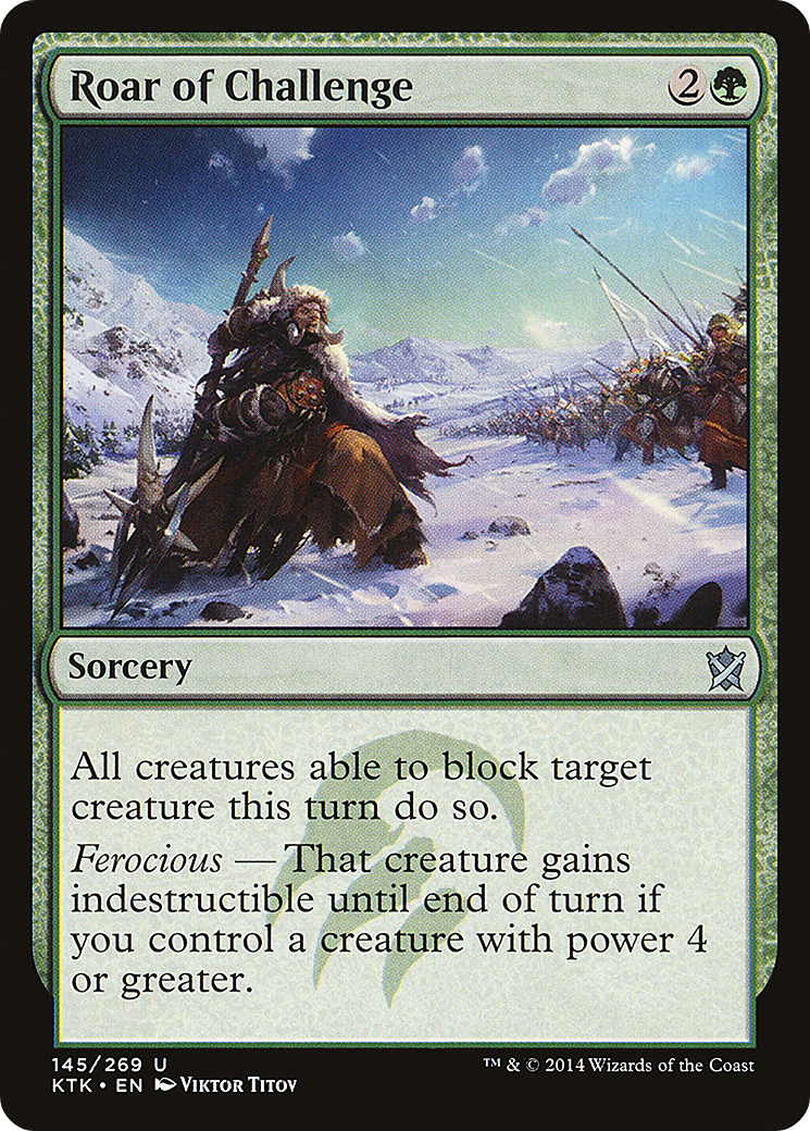 Image of Roar of Challenge (KTK-145) - Khans of Tarkir Foil