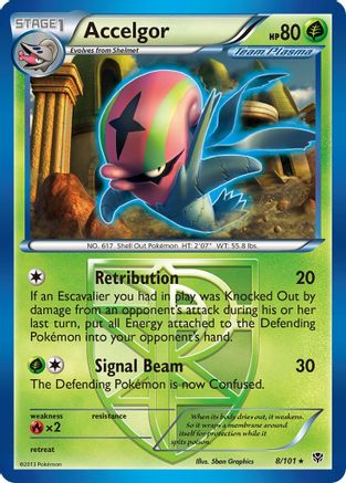 Image of Accelgor (Team Plasma) 008/101  - Reverse Holofoil Plasma Blast - Rare