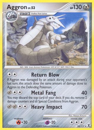 Image of Aggron 014  - Reverse Holofoil Rising Rivals - Rare