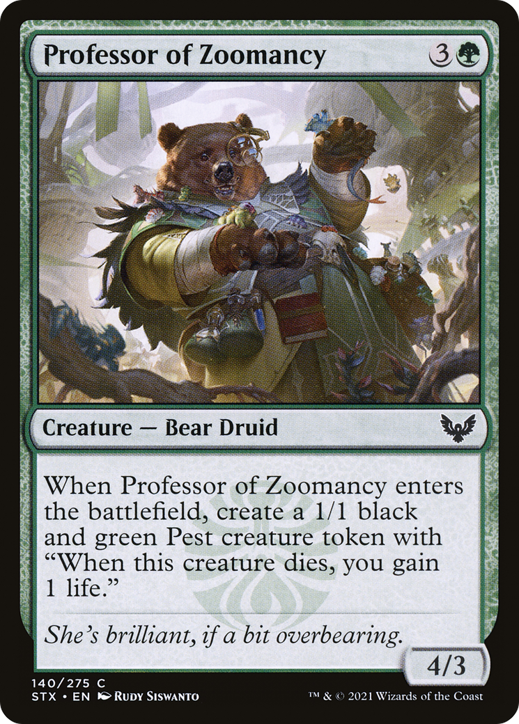 Image of Professor of Zoomancy (STX-140) - Strixhaven: School of Mages Foil