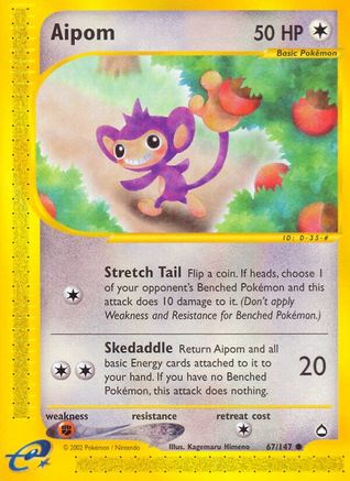 Image of Aipom 067/147  Aquapolis - Common