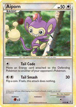 Image of Aipom 043  - Reverse Holofoil Unleashed - Common