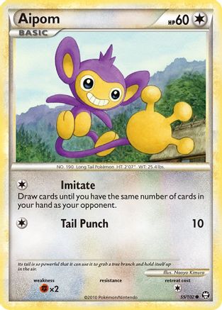 Image of Aipom 055  - Reverse Holofoil Triumphant - Common