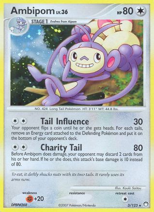 Image of Ambipom 003/123  - Holofoil Mysterious Treasures - Holo Rare