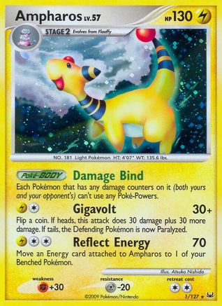 Image of Ampharos 001  - Holofoil Platinum - Holo Rare