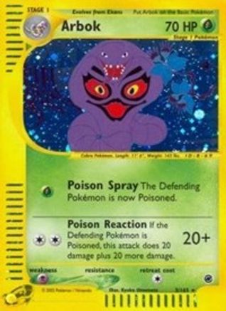 Image of Arbok (3) 003  - Holofoil Expedition - Holo Rare