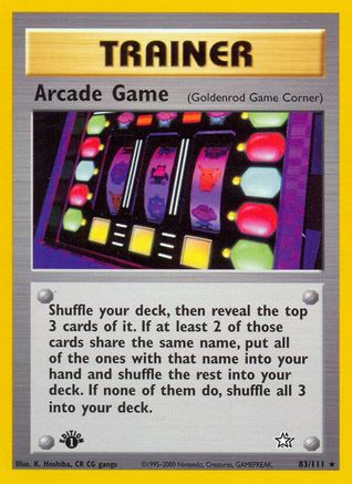 Image of Arcade Game (Goldenrod Game Corner) 083/111  - Unlimited Neo Genesis - Rare