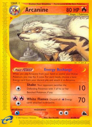 Image of Arcanine (3) 003  - Reverse Holofoil Skyridge - Rare