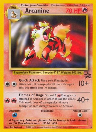 Image of Arcanine 006/53  WoTC Promo - Promo