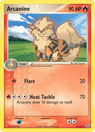Image of Arcanine 018/112  - Reverse Holofoil FireRed & LeafGreen - Rare