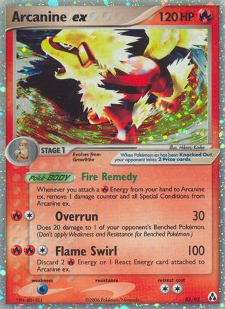 Image of Arcanine ex 083  - Holofoil Legend Maker - Ultra Rare