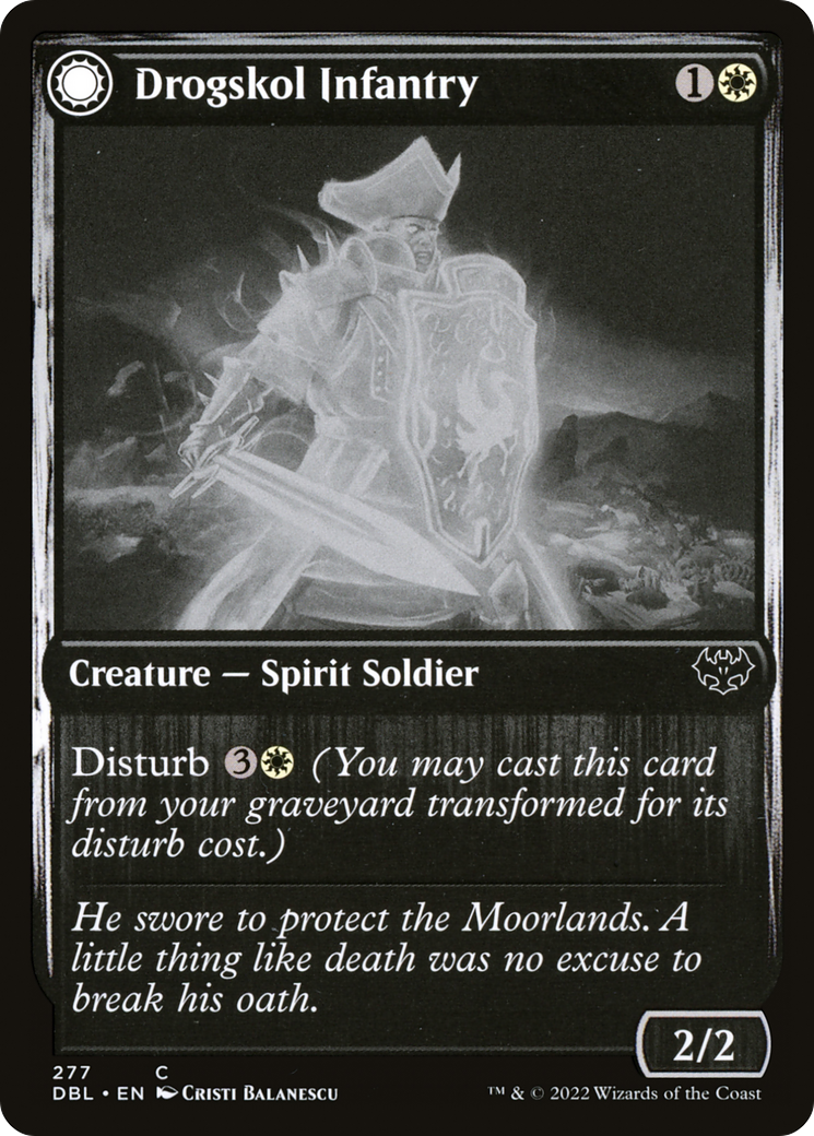 Image of Drogskol Infantry (DBL-277) - Innistrad: Double Feature: (Double Faced Transform) Foil