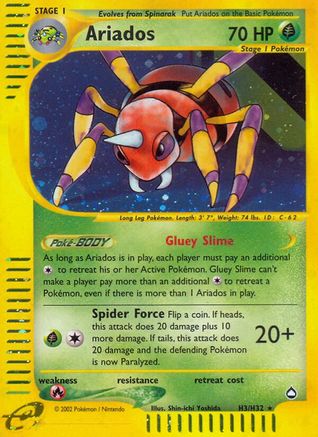 Image of Ariados (H3) 0H3  - Holofoil Aquapolis - Holo Rare
