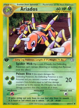 Image of Ariados 027/111  - 1st Edition Neo Genesis - Uncommon