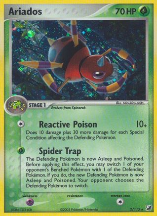 Image of Ariados 002  - Reverse Holofoil Unseen Forces - Holo Rare