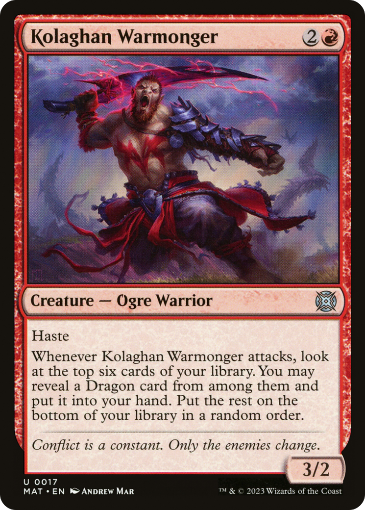 Image of Kolaghan Warmonger (MAT-017) - March of the Machine: The Aftermath