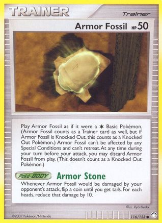 Image of Armor Fossil 116  - Reverse Holofoil Mysterious Treasures - Common