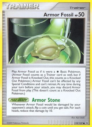 Image of Armor Fossil 119  - Reverse Holofoil Platinum - Common