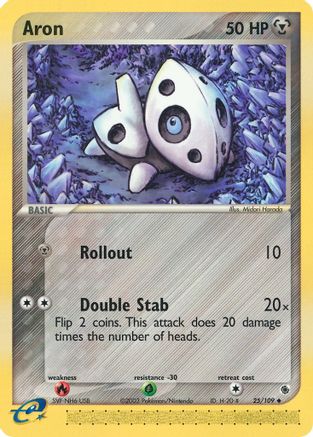 Image of Aron 025/109  - Reverse Holofoil Ruby and Sapphire - Uncommon