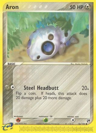 Image of Aron 056/100  - Reverse Holofoil Sandstorm - Common