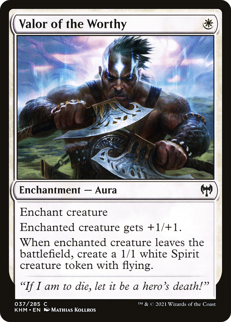 Image of Valor of the Worthy (KHM-037) - Kaldheim