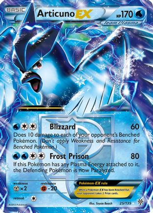 Image of Articuno EX (Team Plasma) 025/135  - Holofoil Plasma Storm - Ultra Rare