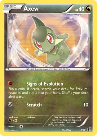 Image of Axew (12) 012  - Holofoil Dragon Vault - Holo Rare